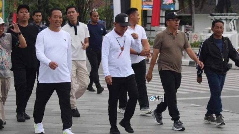 Gubernur Kalteng Jogging Bersama Bupati Murung Raya