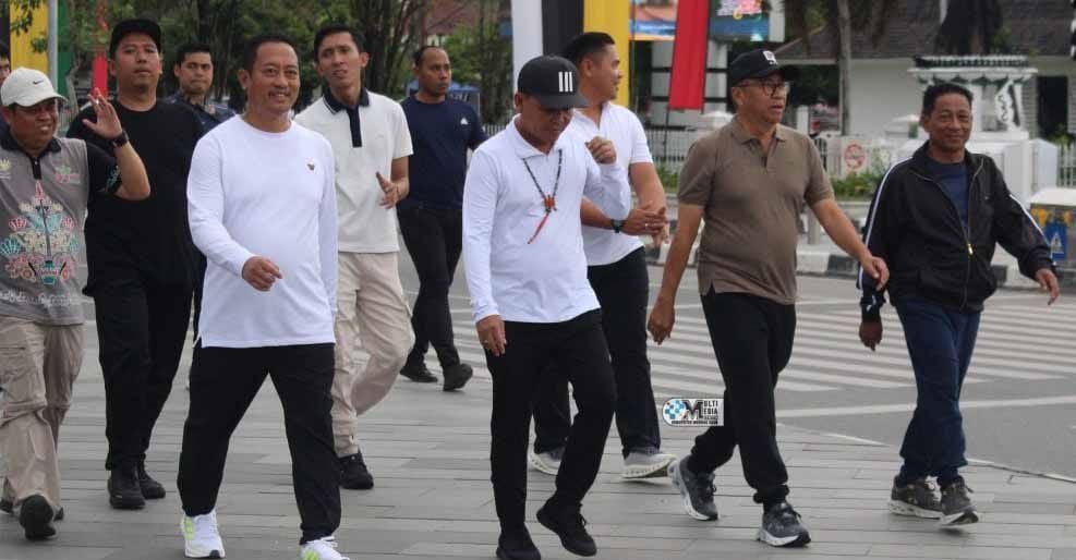 Gubernur Kalteng Jogging Bersama Bupati Murung Raya