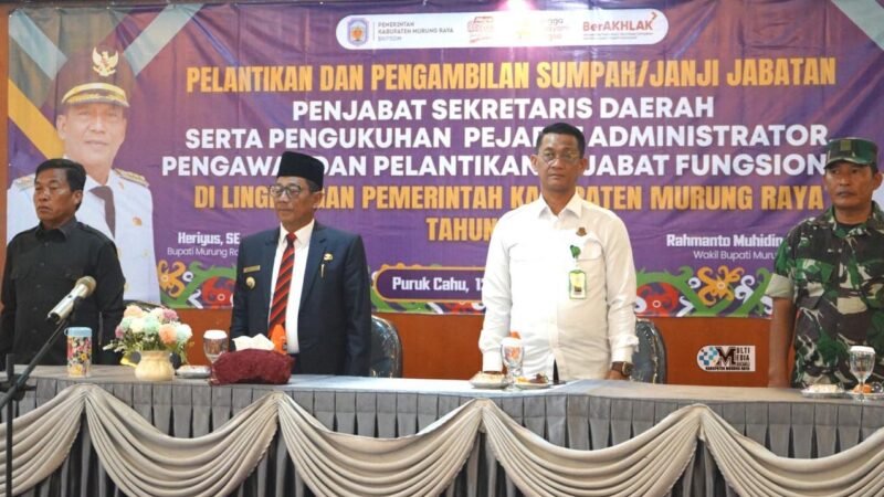 Bupati Heriyus Lantik Pj Sekda, Pengukuhan Pejabat Administrator, Pengawas, serta Pelantikan Pejabat Fungsional