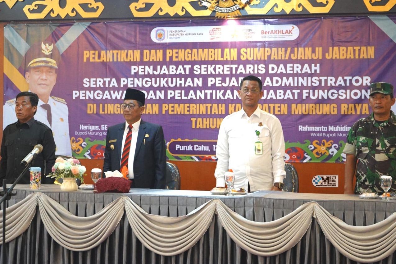 Bupati Heriyus Lantik Pj Sekda, Pengukuhan Pejabat Administrator, Pengawas, serta Pelantikan Pejabat Fungsional
