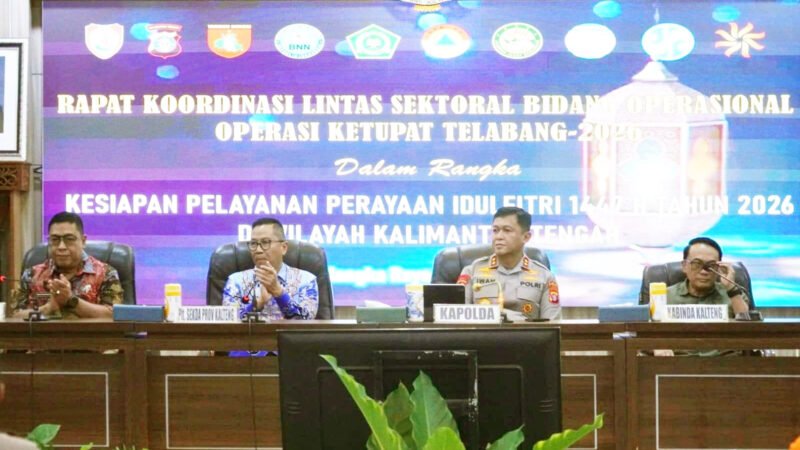 Wakili Gubernur, Plt. Sekda Kalteng Pimpin Rakor Operasi Ketupat 2026
