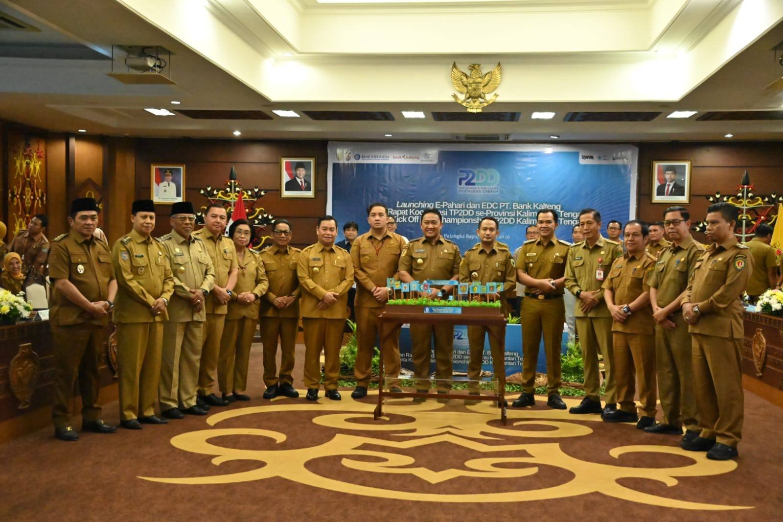 Wagub Launching E-Pahari dan EDC PT. Bank Kalteng dan Rakor TP2DD se-Provinsi Kalteng