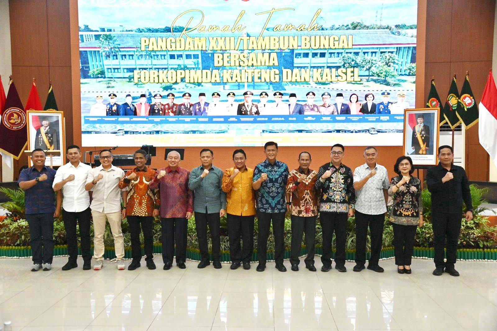 Ramah Tamah Pangdam XXII/TB Bersama Forkopimda Kalselteng, Wagub Kalteng : Momentum Pererat Kebersamaan