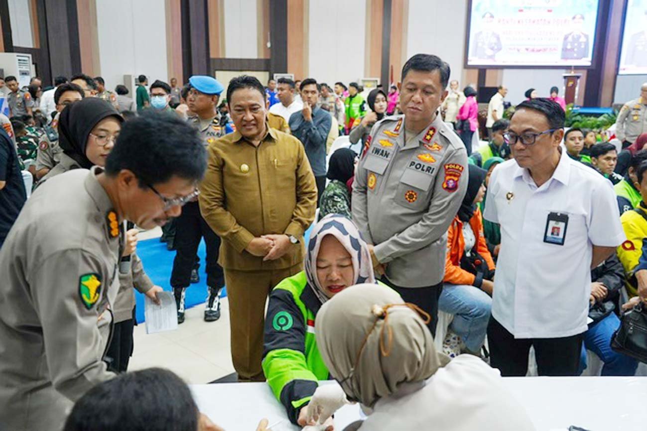 Wagub Edy Pratowo Hadiri Bakti Kesehatan Peringatan Hari Bhayangkara ke-80 Polda Kalteng