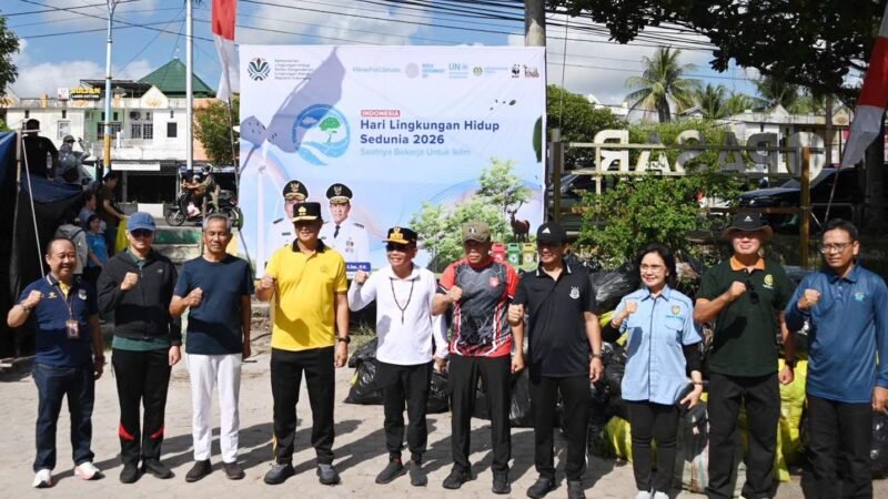Pemprov Kalteng Gelar Aksi Korvei di Kawasan Pasar Kahayan Peringati Hari Lingkungan Hidup Sedunia 2026