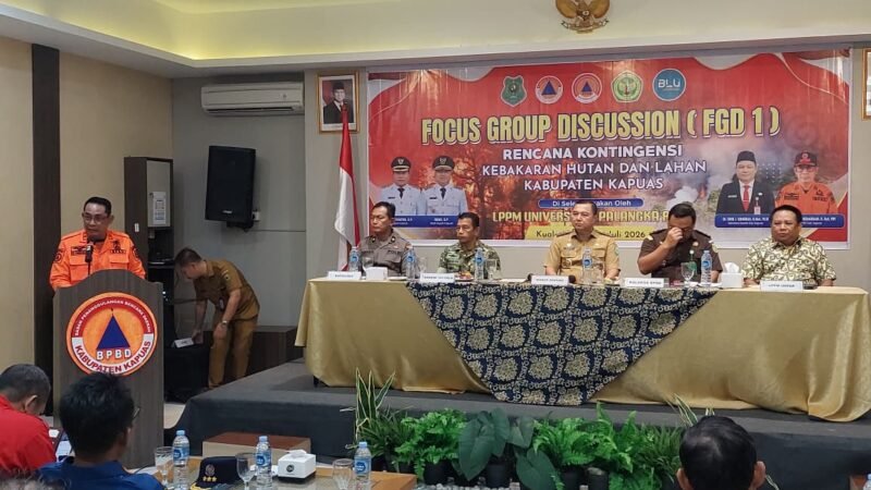 BPBD Kapuas Gelar FGD Susun Rencana Kontigensi Karhutla Tahun 2026