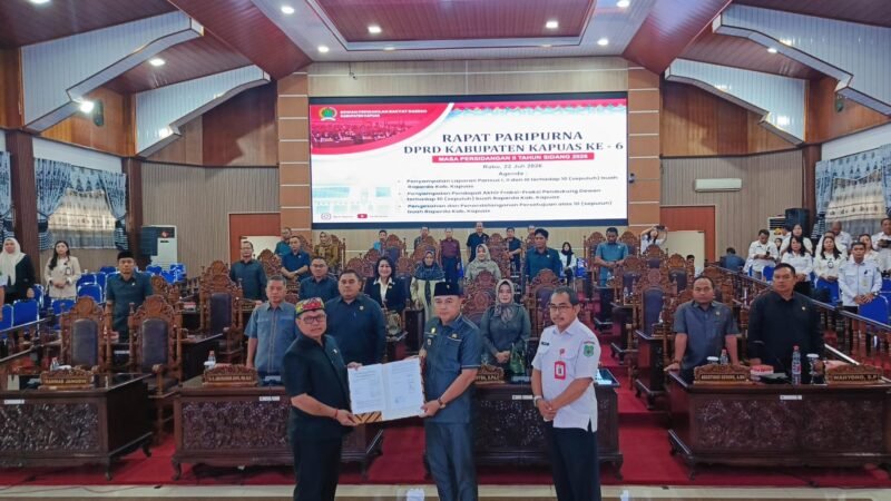 DPRD Kapuas Setujui Sembilan Raperda, Pengesahan RTRW 2026-2046 Ditunda