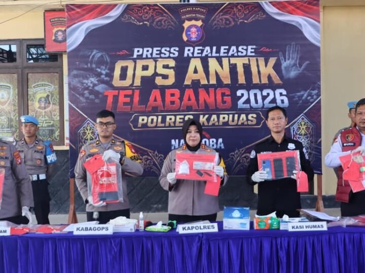 Polres Kapuas Ungkap 7 Kasus Narkotika Selama Operasi Antik Telabang 2026, Sita 49,62 Gram Sabu