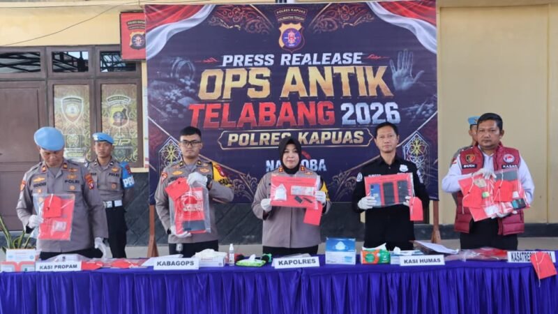 Polres Kapuas Ungkap 7 Kasus Narkotika Selama Operasi Antik Telabang 2026, Sita 49,62 Gram Sabu