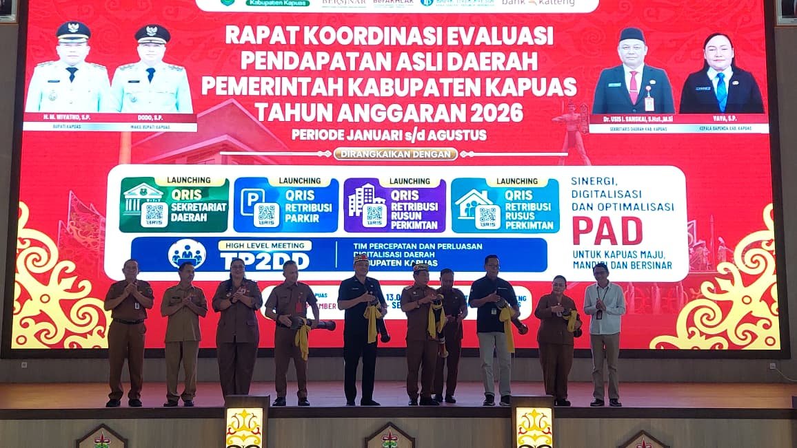 Bupati Kapuas Buka Rakor Evaluasi PAD 2026 dan Resmikan QRIS Retribusi